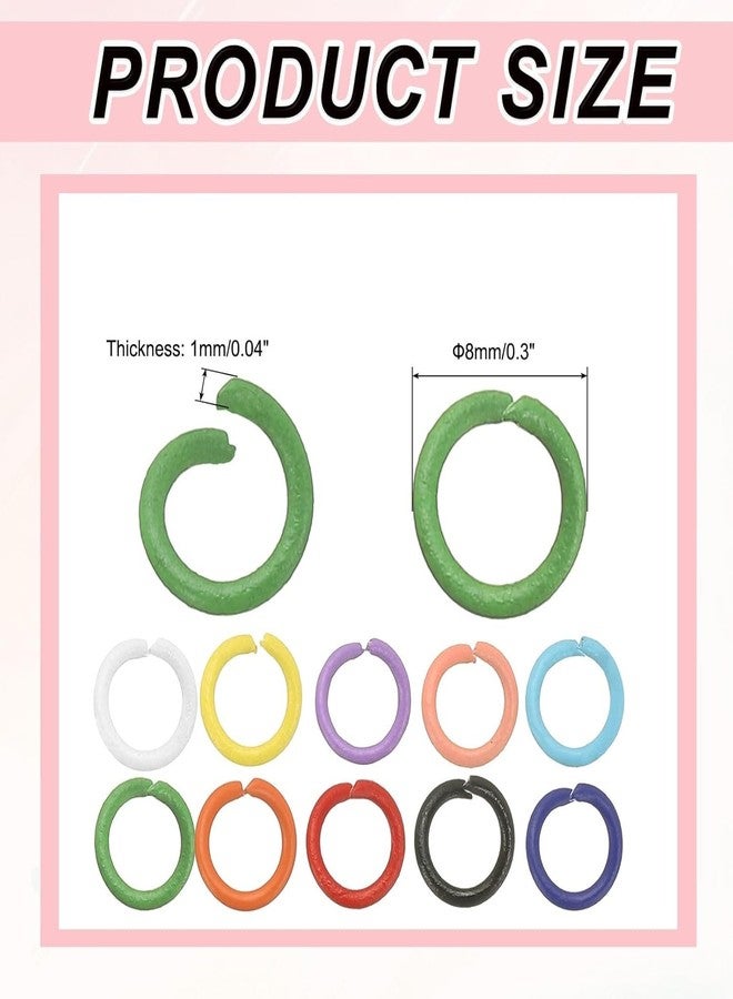 Evaluemart Pack of 100 Colored Open Jump Rings 10mm Colorful Round Jump Rings Split Rings Spacer Connectors for Jewelry Making Findings DIY Bracelet - Image 3